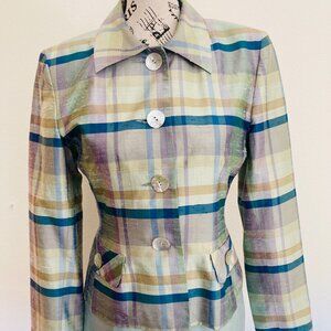 Silk Sleeveless Sheath Dress and Silk Jacket